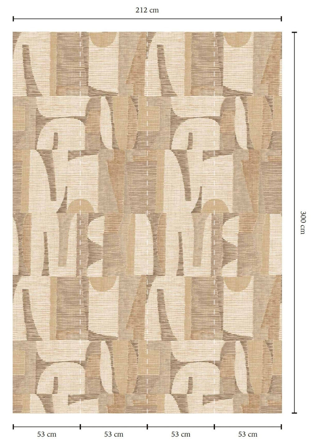 Esplanade & Pastel Brown Ethnic Print Collage Wallpaper RM9053