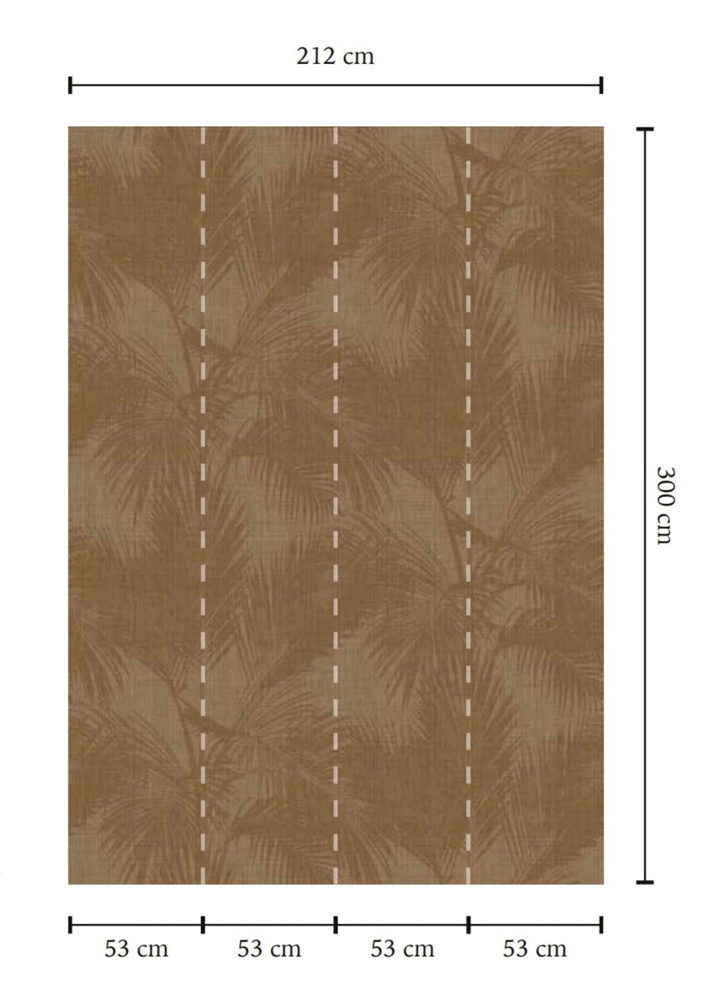 Corkboard & Cocoa Brown Silhouetted Palm Trees  Wallpaper RM9061