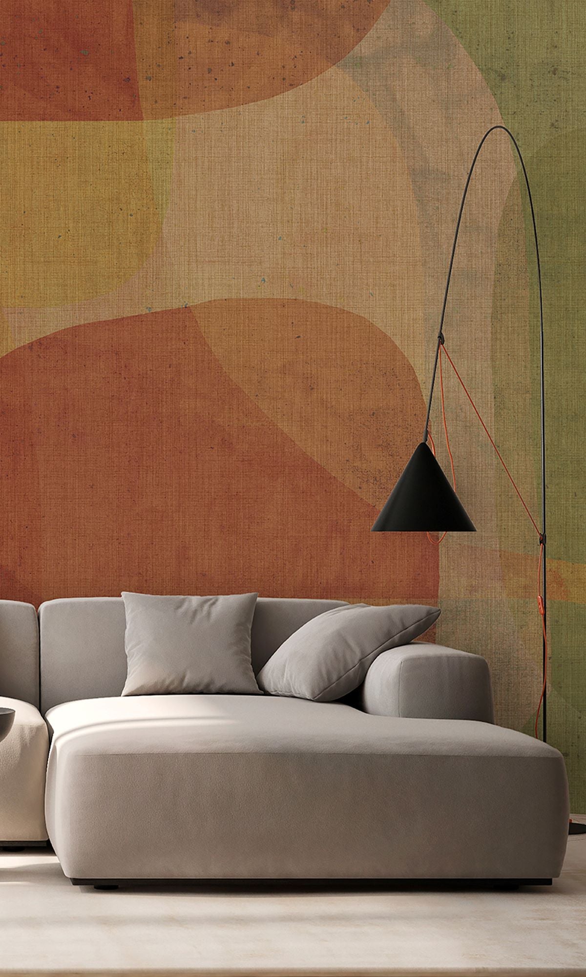 Artemis & Rock Spray Abstract Geometric Watercolor Wallpaper RM9062