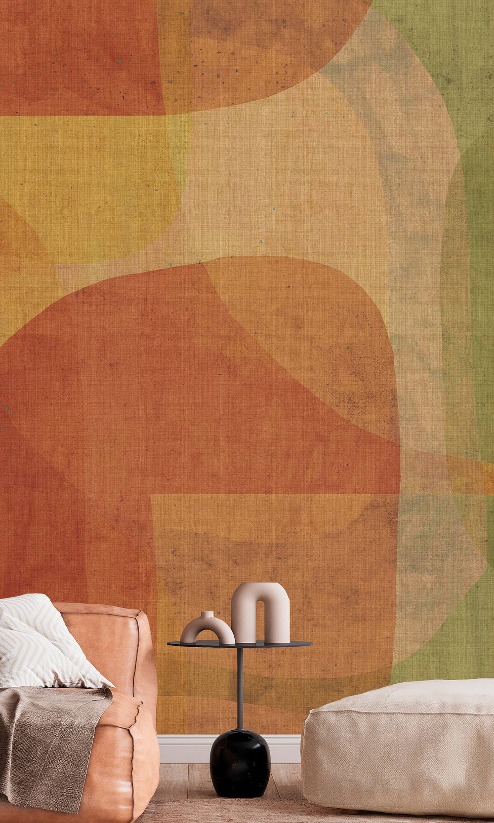 Artemis & Rock Spray Abstract Geometric Watercolor Wallpaper RM9062