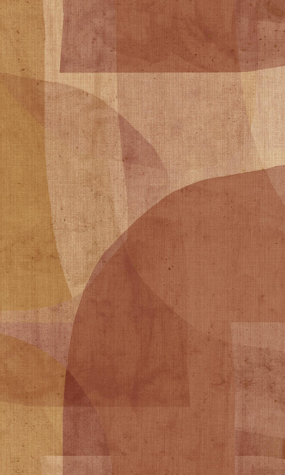Ruskin Red and African Sand Abstract Geometric Watercolor Wallpaper RM9064
