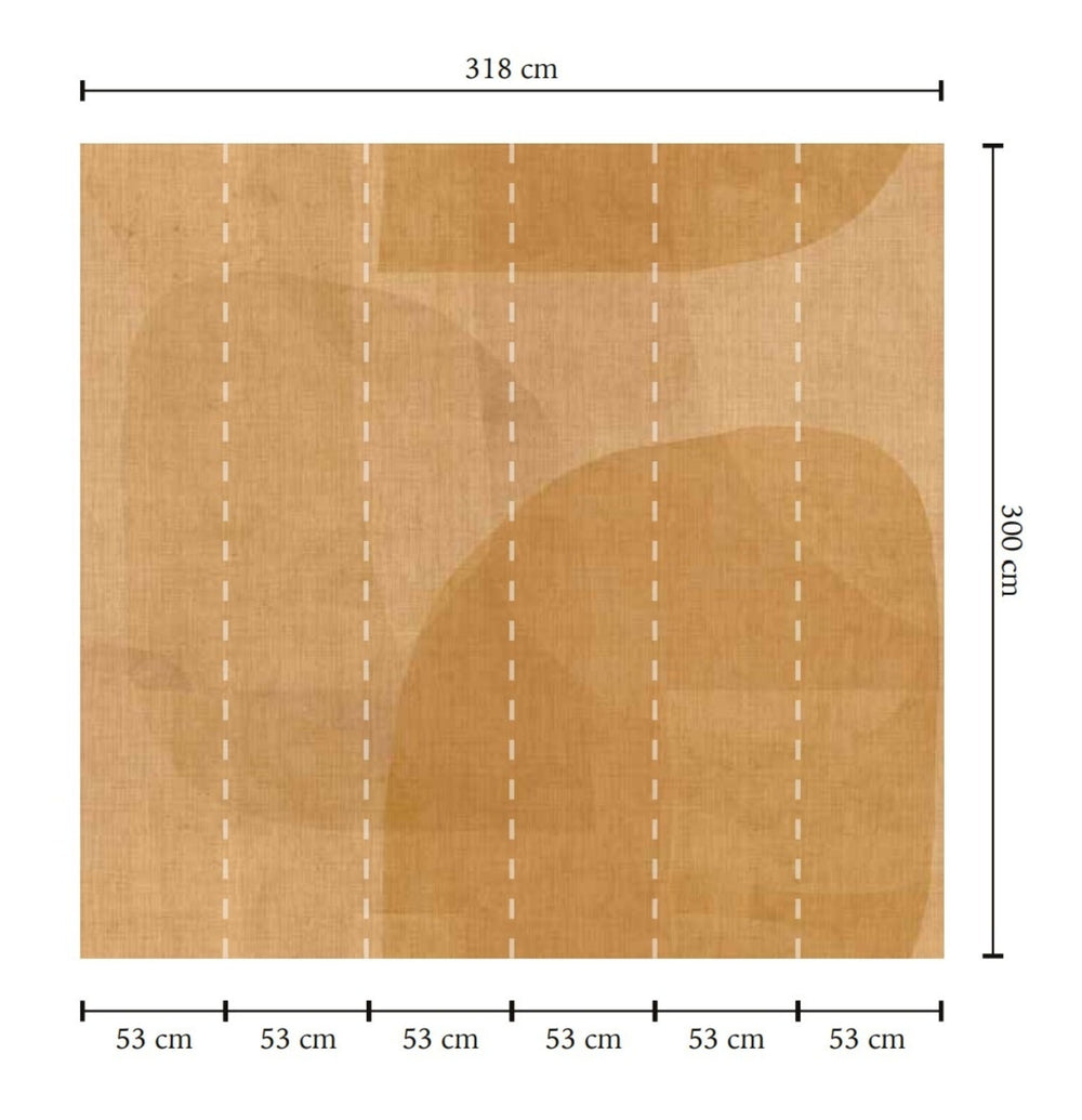 Antiquarian Gold & Butterscotch Abstract Geometric Watercolor Wallpaper RM9065