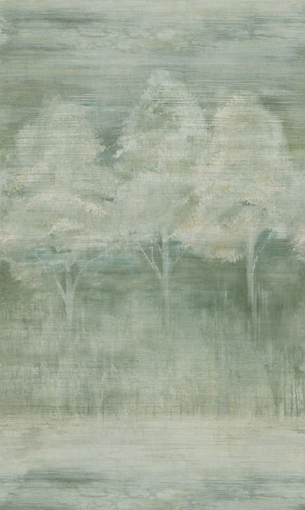 Iceberg Green & Bauhaus Tan Screen Printed Forest Edge Wallpaper RM9072