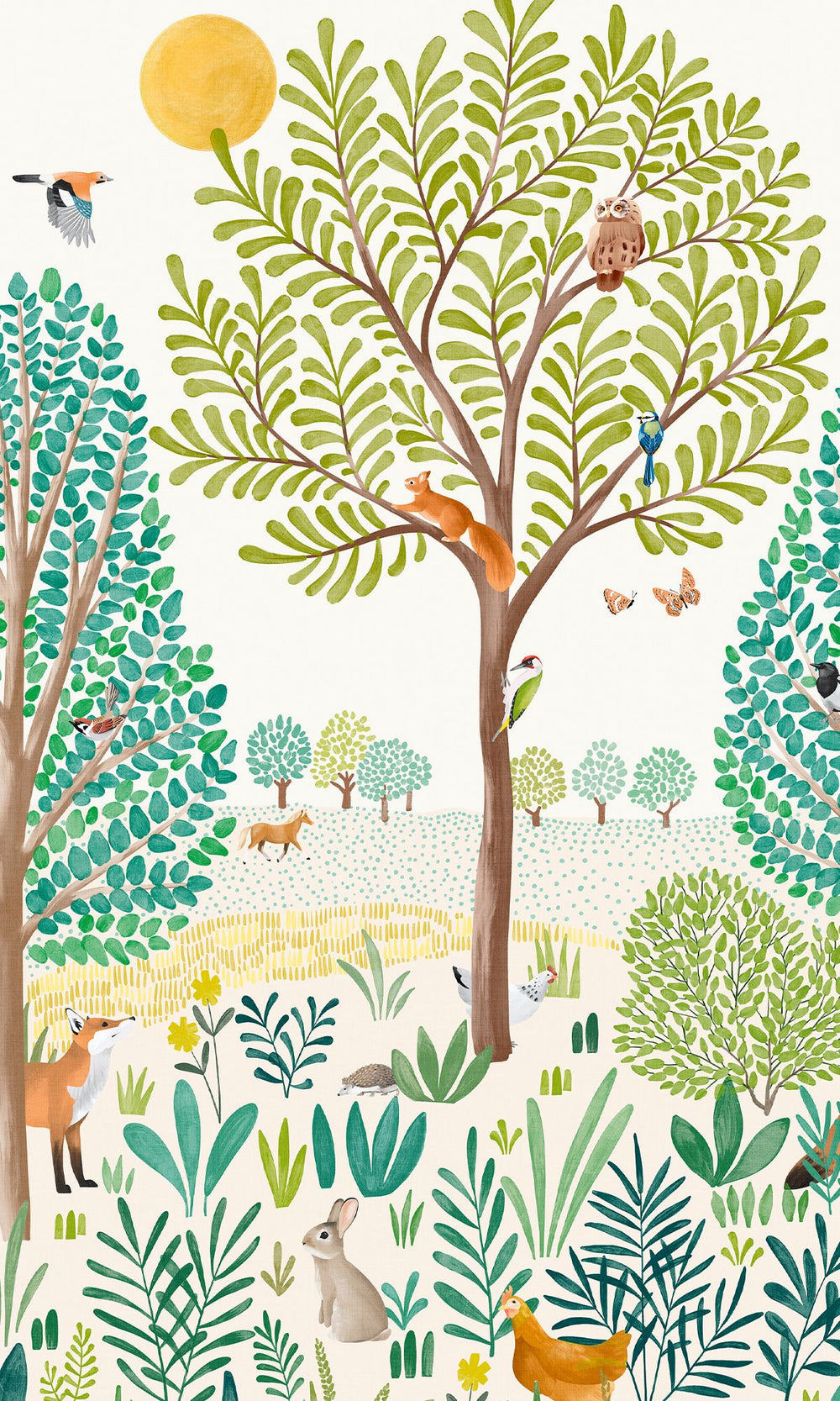 Fluorite Green Nature Scene Wallpaper RM9081