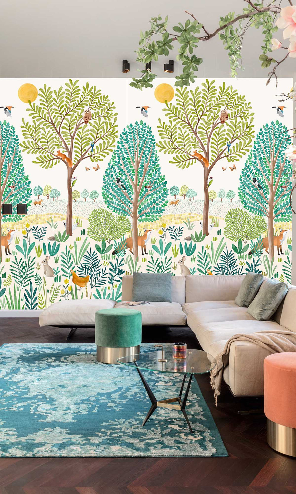 Fluorite Green Nature Scene Wallpaper RM9081
