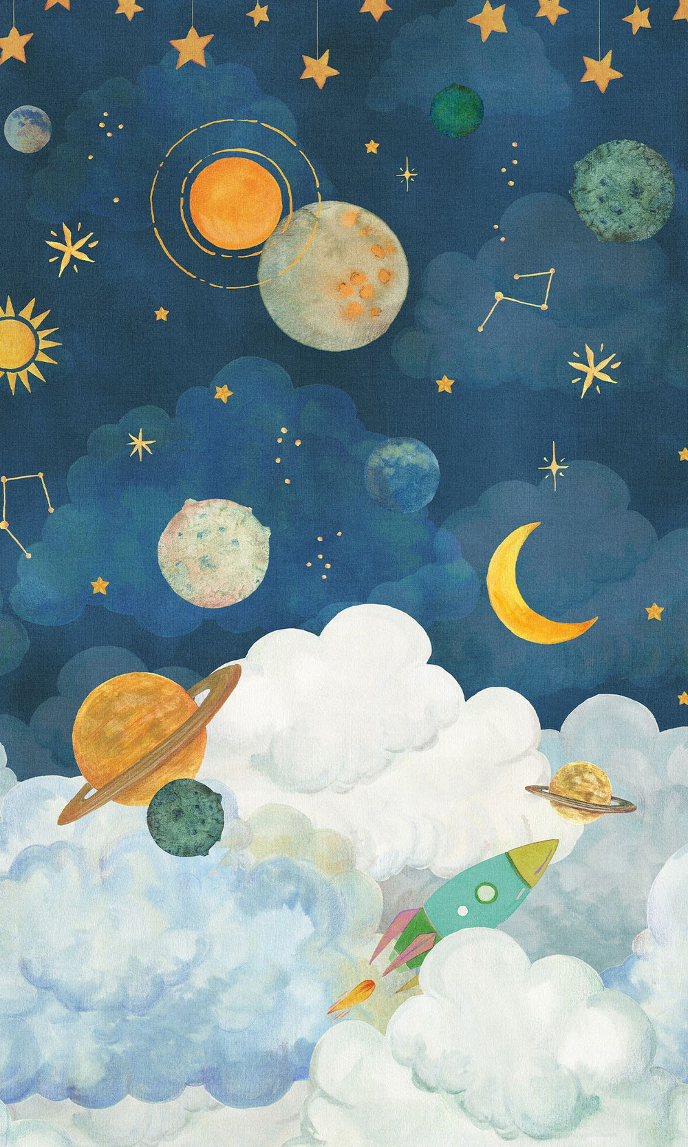 Legion Blue Starry Night Sky Wallpaper RM9082