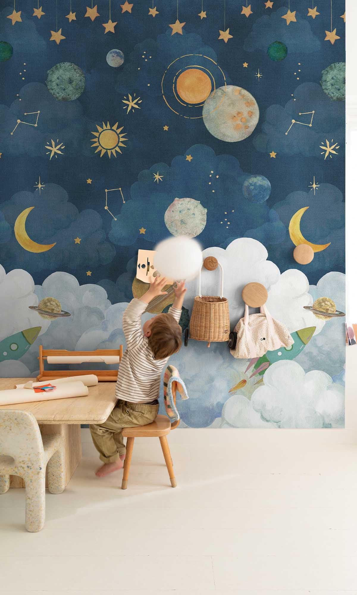Legion Blue Starry Night Sky Wallpaper RM9081