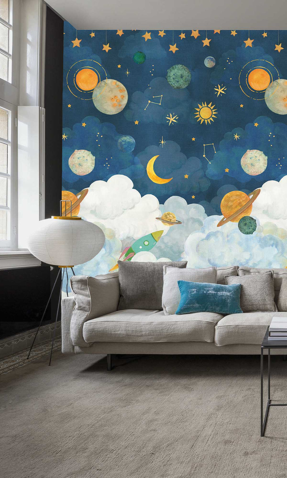 Legion Blue Starry Night Sky Wallpaper RM9082