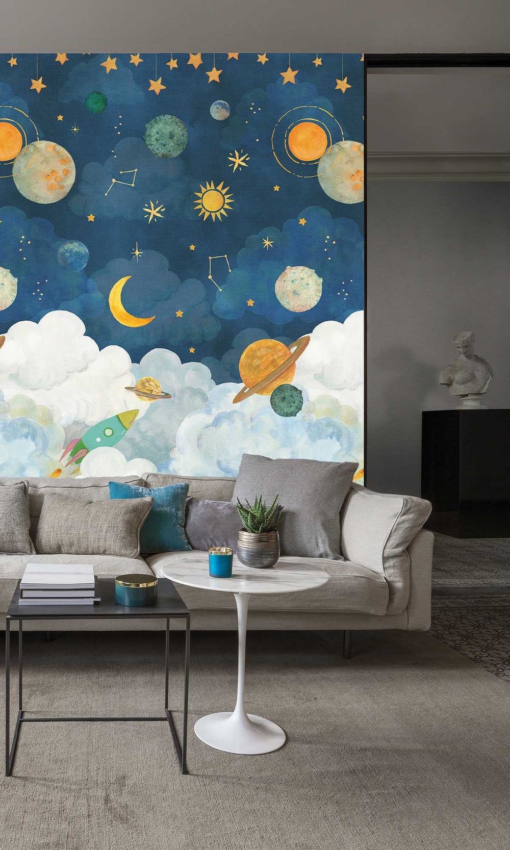 Legion Blue Starry Night Sky Wallpaper RM9082