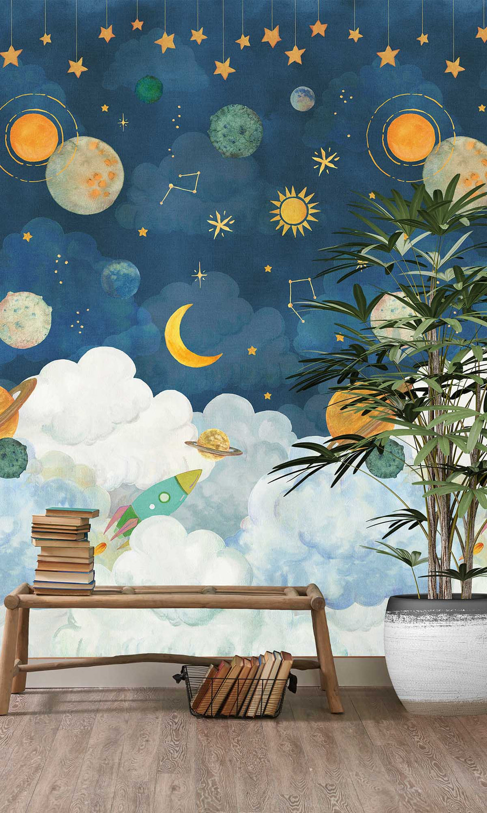 Legion Blue Starry Night Sky Wallpaper RM9082