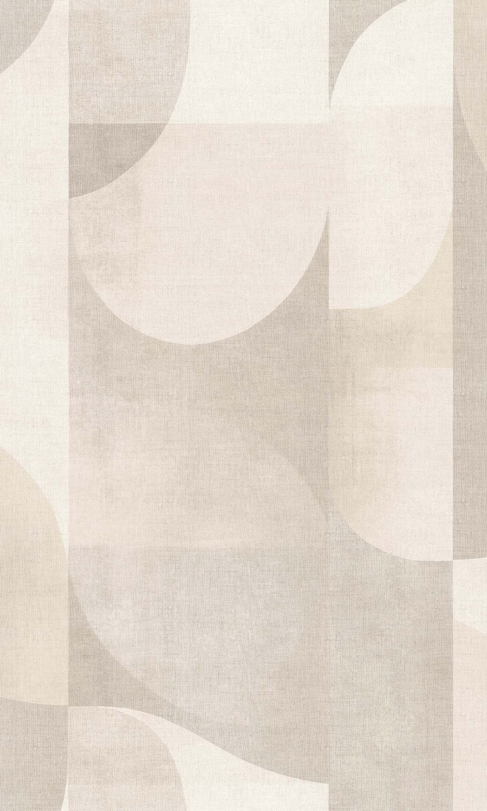 Cream Retro Geometric Abstract Residential Mural RM9083