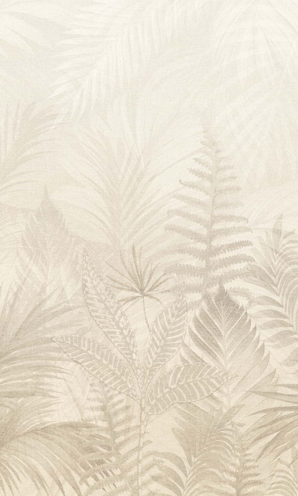 Greige Tropical Urban Jungle Residential Mural RM9088