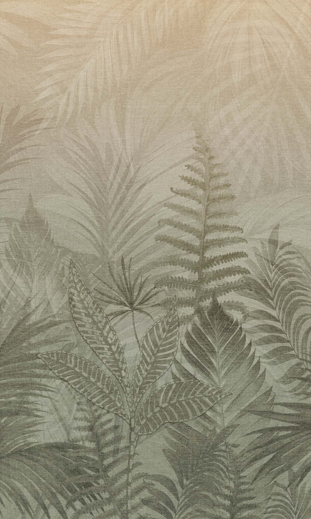 Oil Green Tropical Urban Jungle Residential Mural RM9089