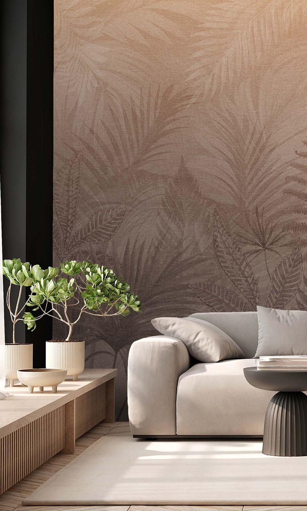 Terracotta Tropical Urban Jungle Residential Mural RM9091