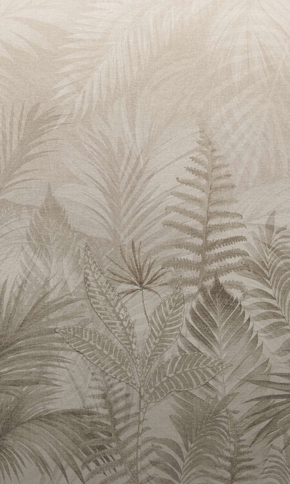 Taupe Tropical Urban Jungle Residential Mural RM9092