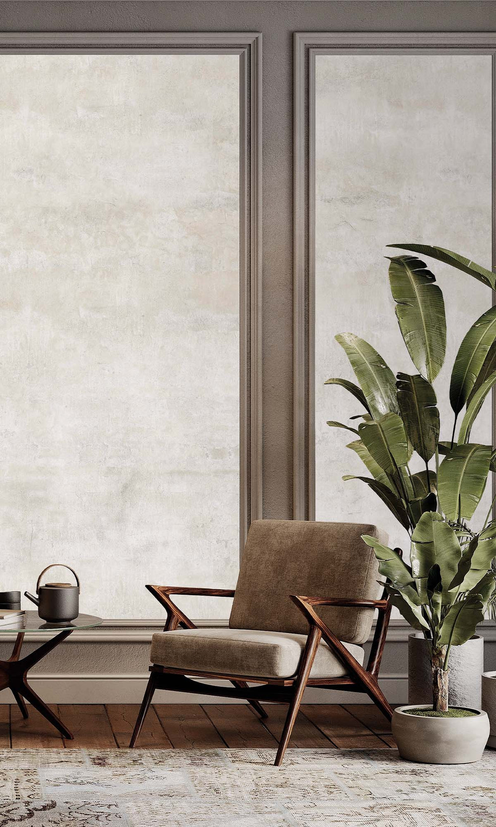 Ambrosia Ivory Glazed Porcelain Residential Mural RM9094