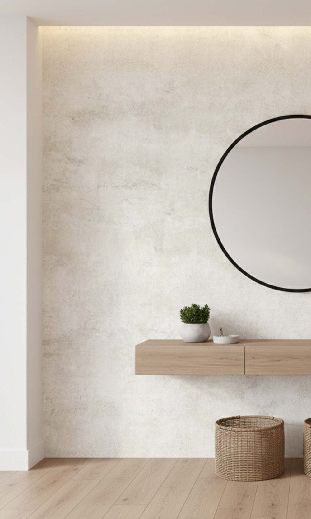 Ambrosia Ivory Glazed Porcelain Residential Mural RM9094
