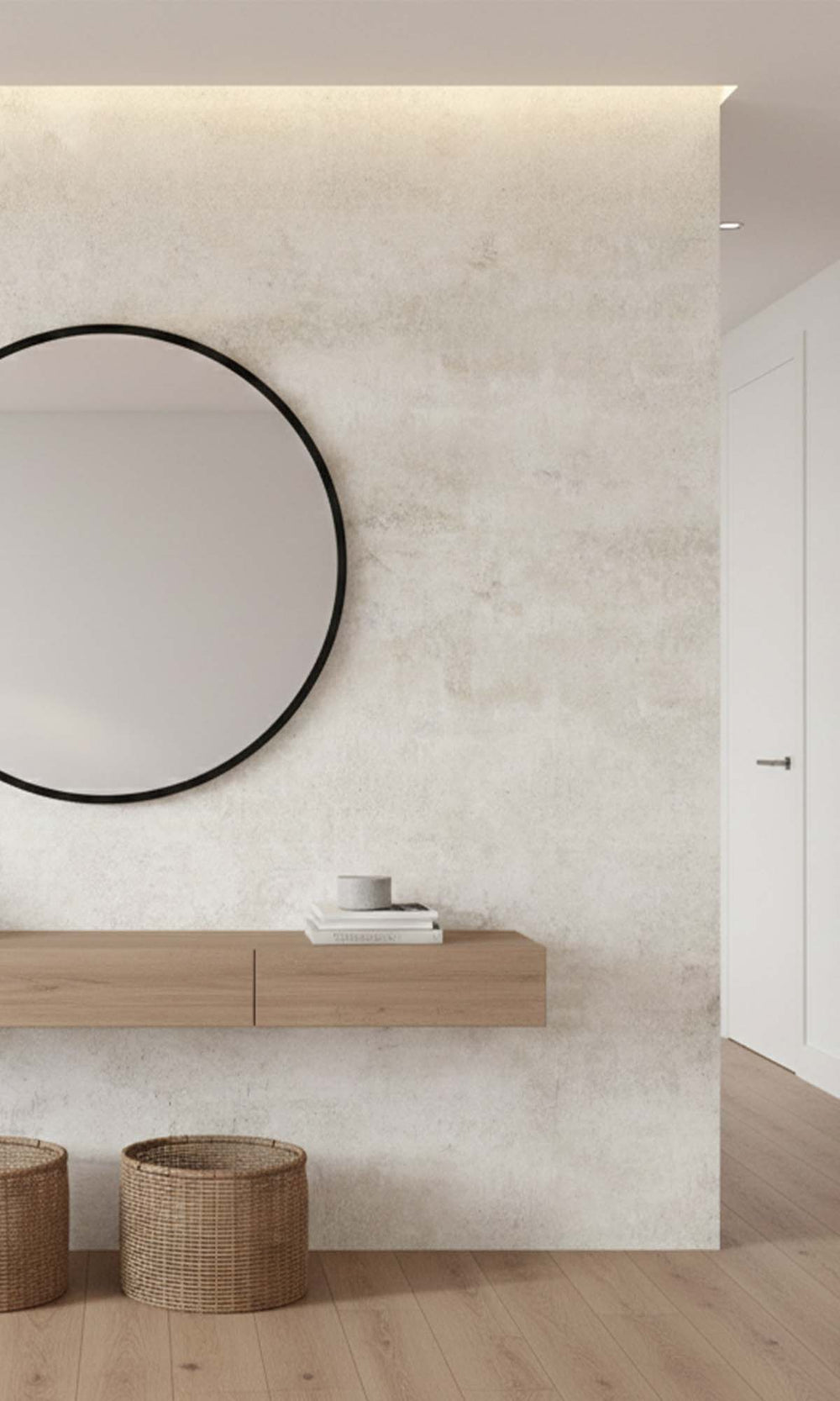 Ambrosia Ivory Glazed Porcelain Residential Mural RM9094