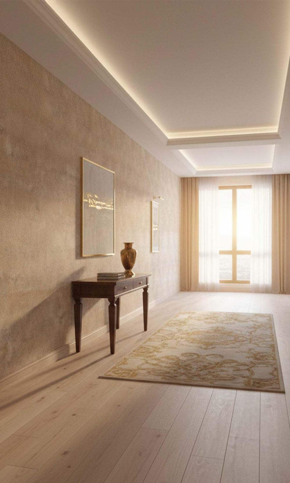 Limestone Glazed Porcelain Residential Mural RM9095