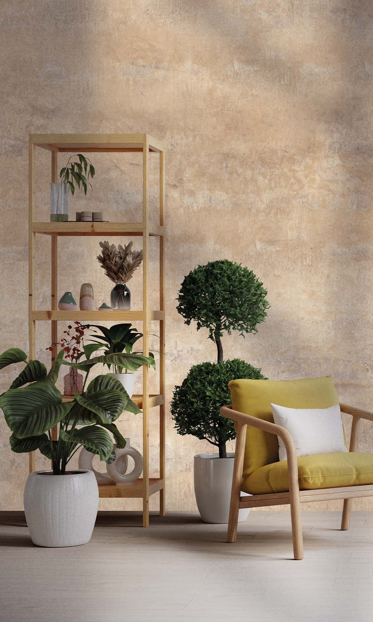 Limestone Glazed Porcelain Residential Mural RM9095