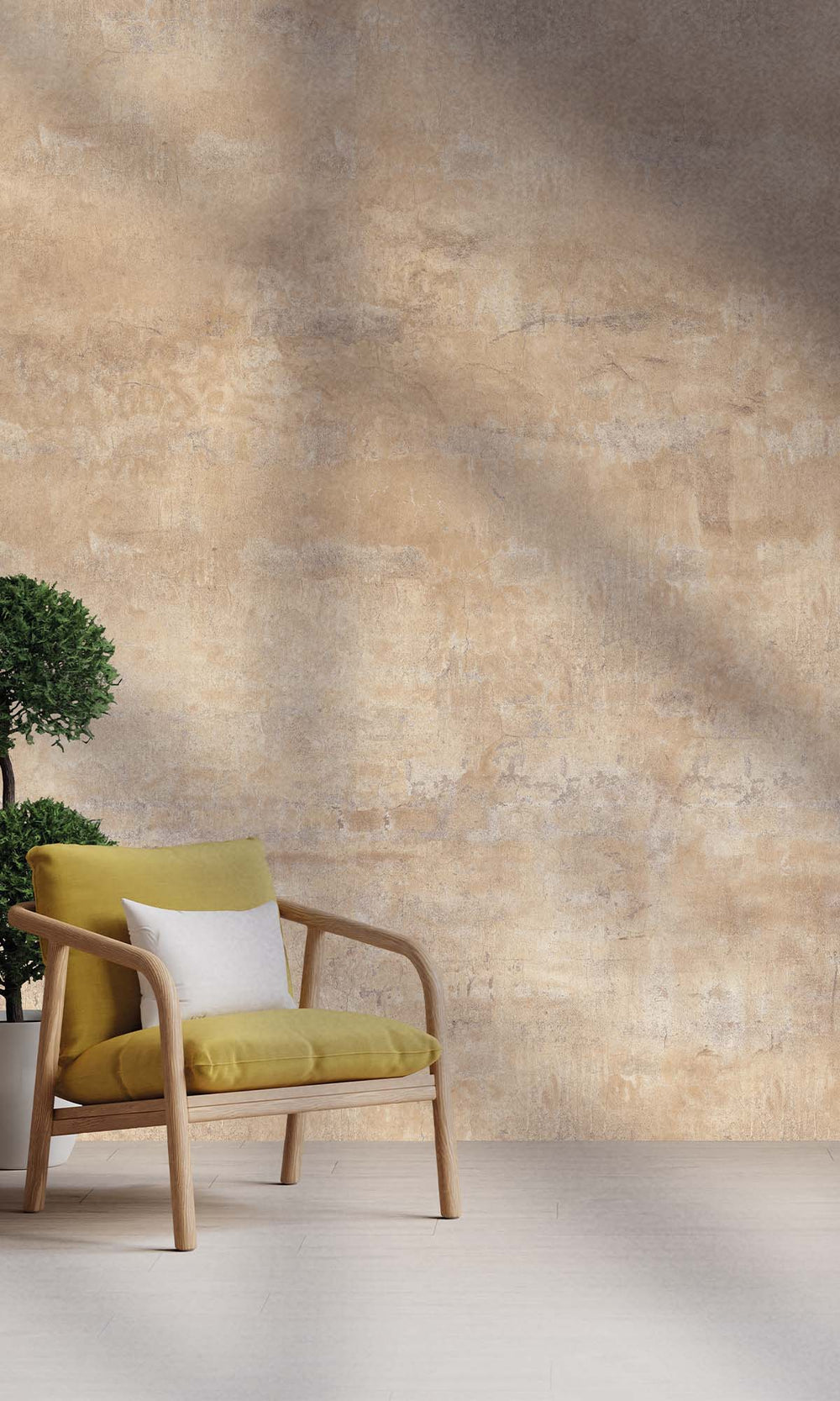 Limestone Glazed Porcelain Residential Mural RM9095