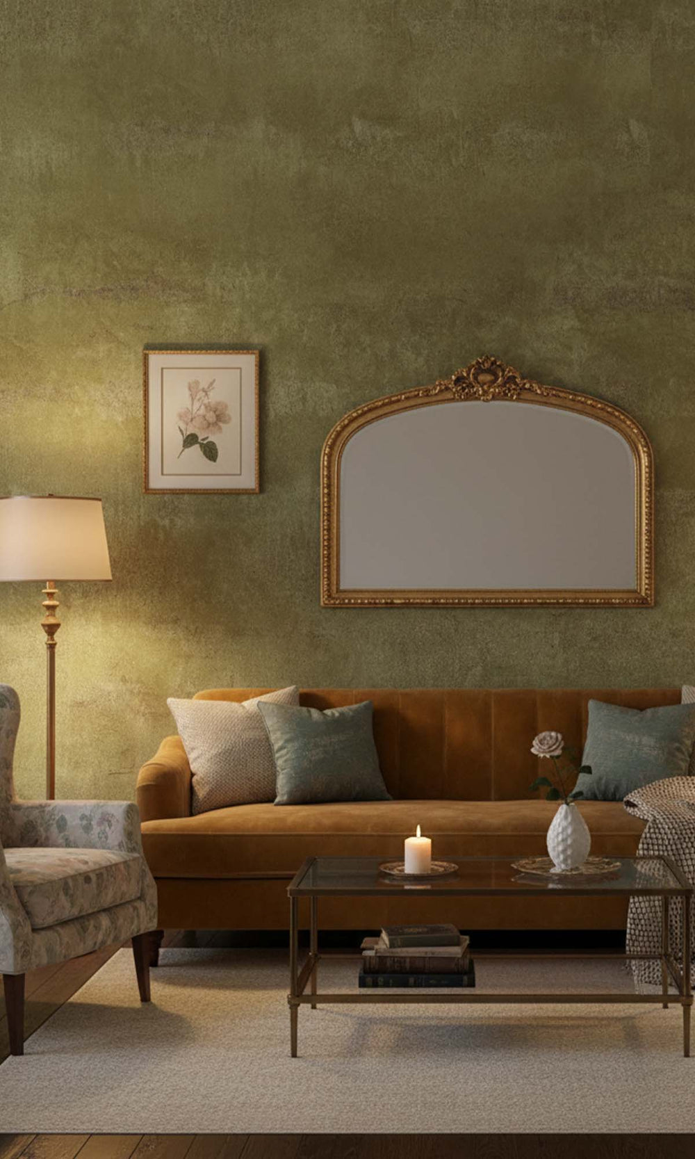 Bronze Green Glazed Porcelain Residential Mural RM9097