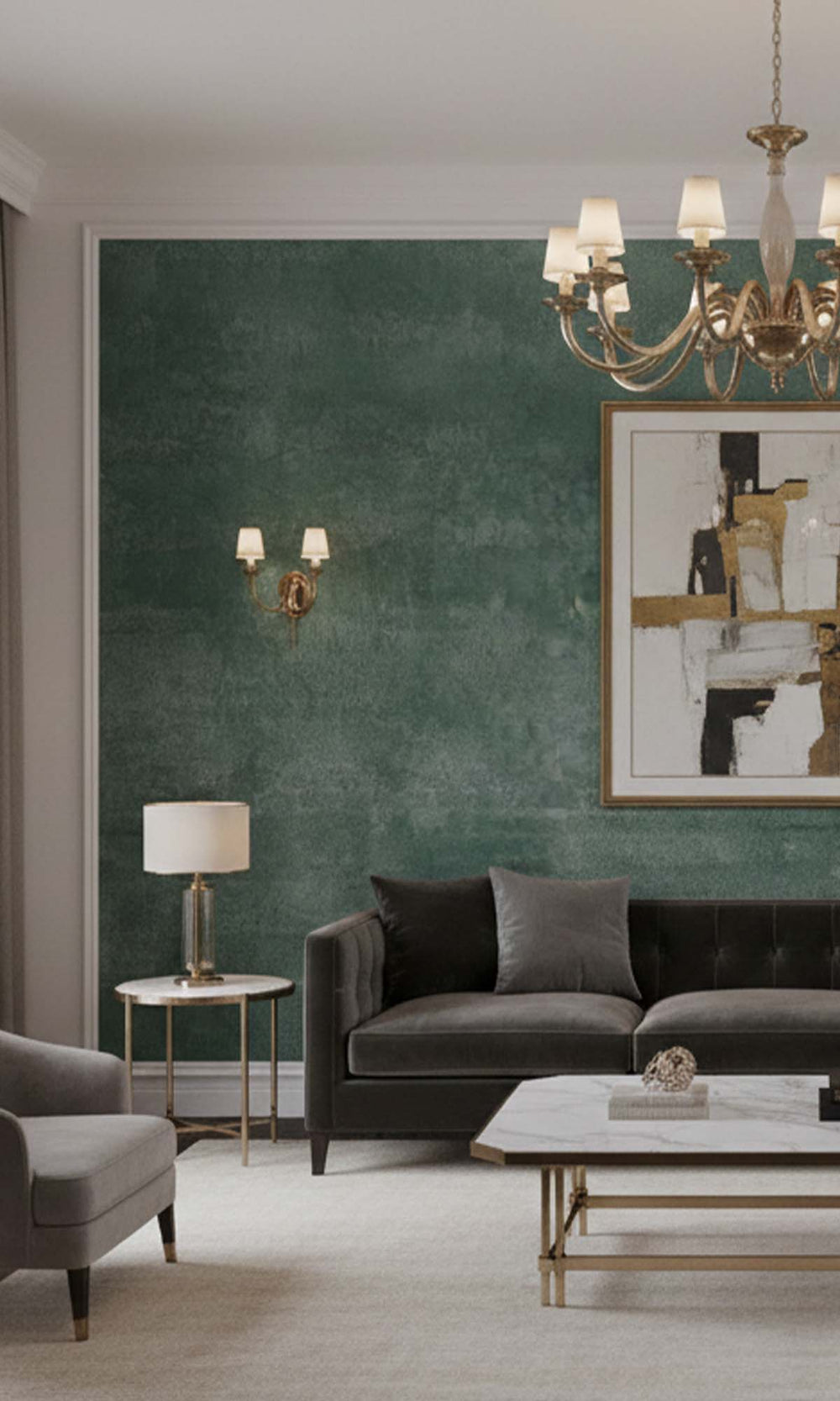 Moss Aqua  Glazed Porcelain Residential Mural RM9098