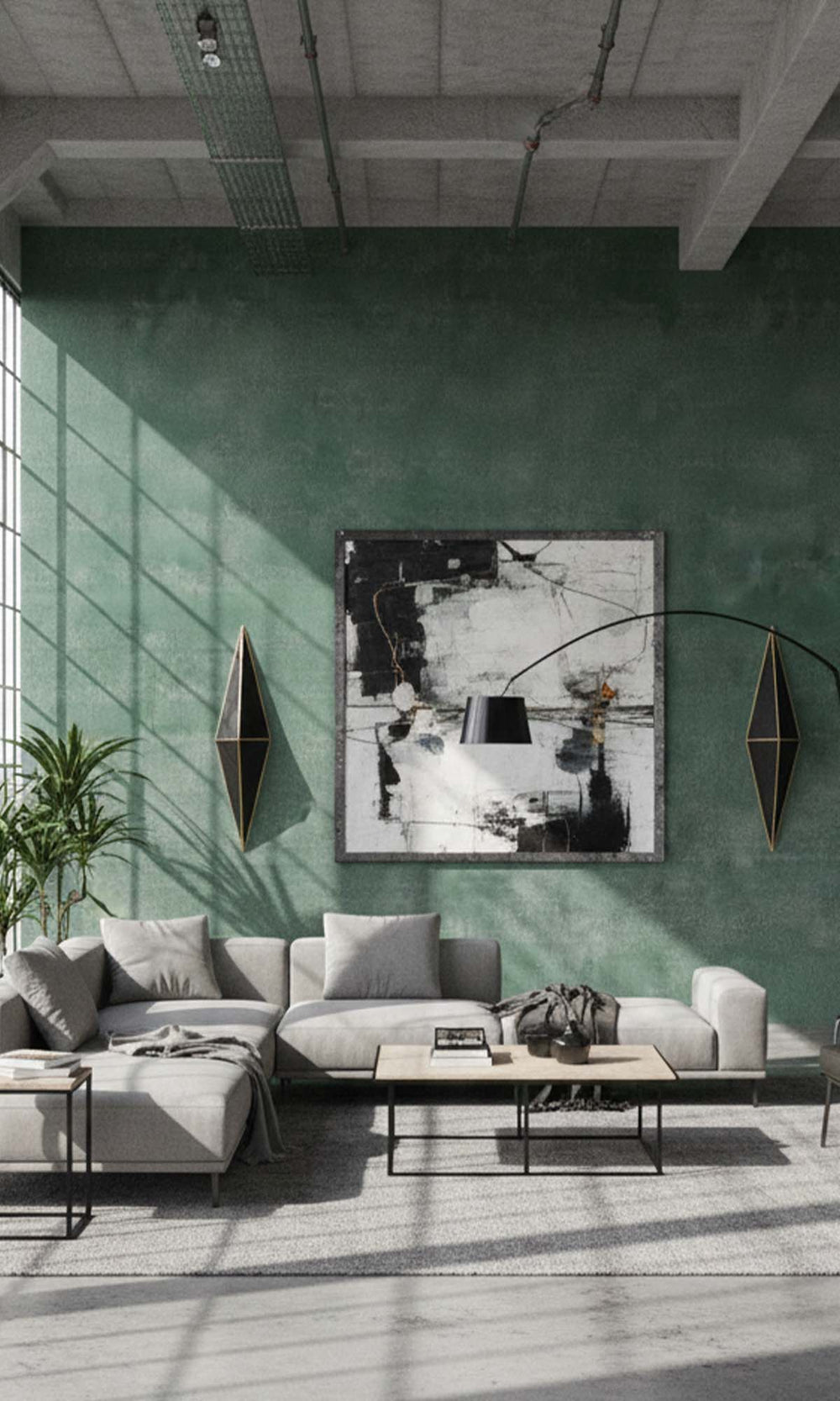 Moss Aqua  Glazed Porcelain Residential Mural RM9098