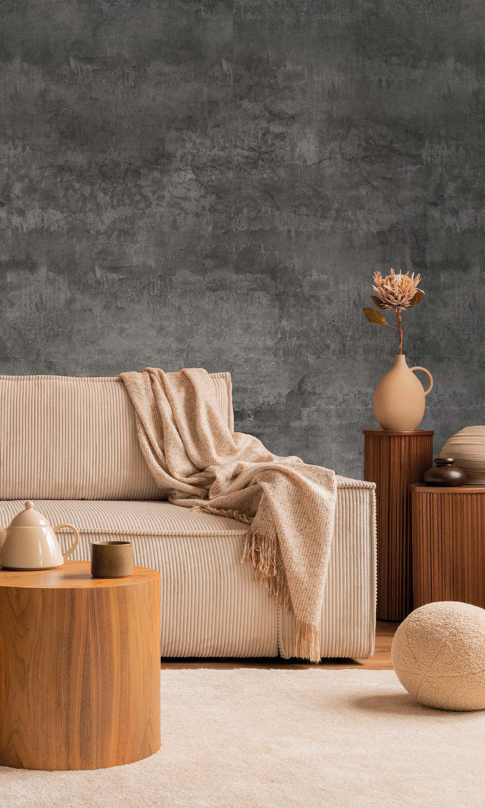 Charcoal Glazed Porcelain Residential Mural RM9099