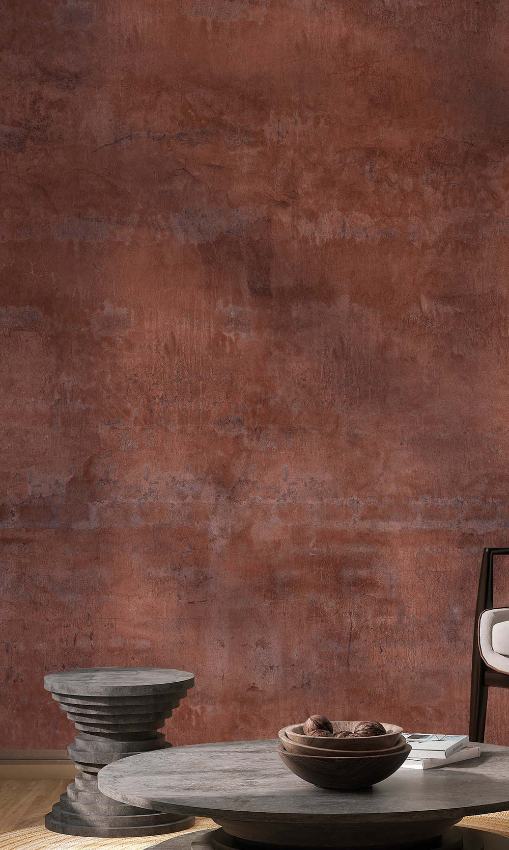 Aged Teak Glazed Porcelain Residential Mural RM9100