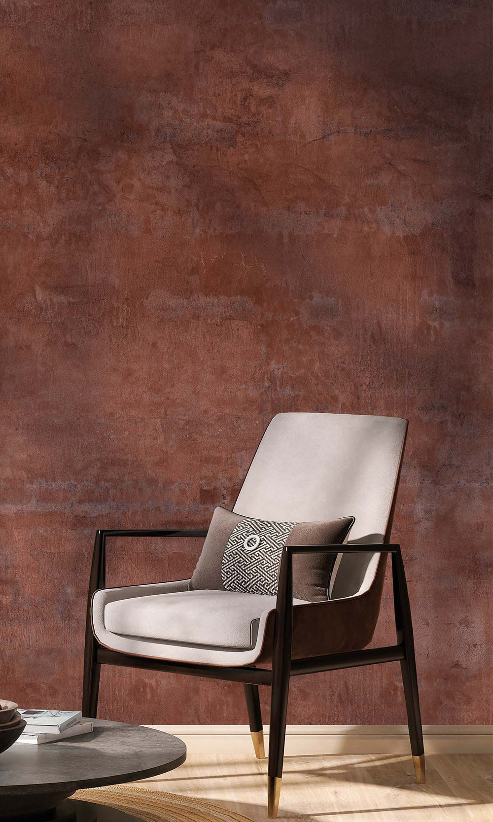 Aged Teak Glazed Porcelain Residential Mural RM9100