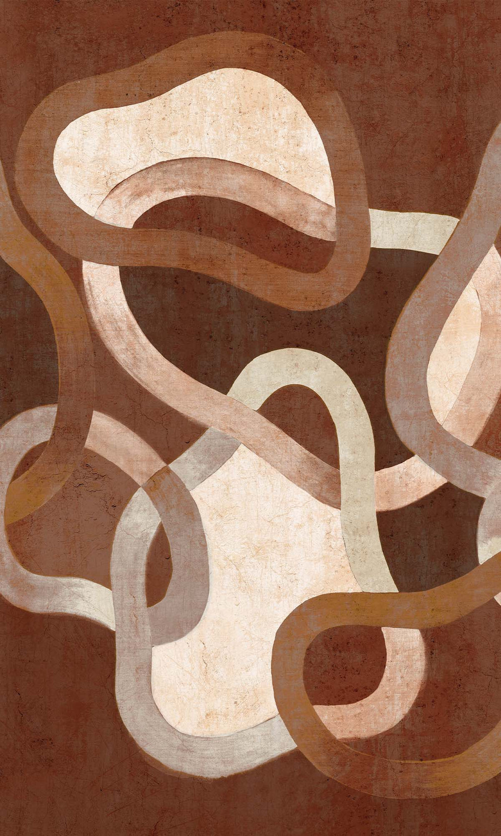 Earth  Geometric Abstract Residential Mural RM9105