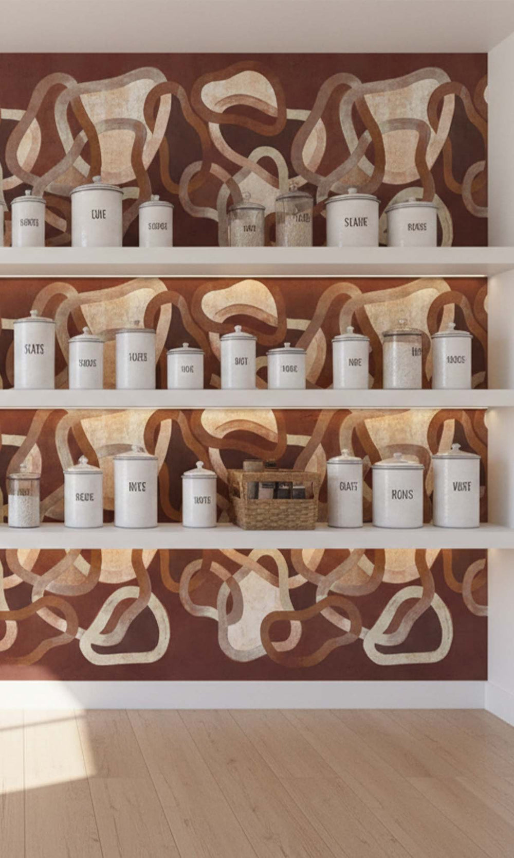Earth  Geometric Abstract Residential Mural RM9105