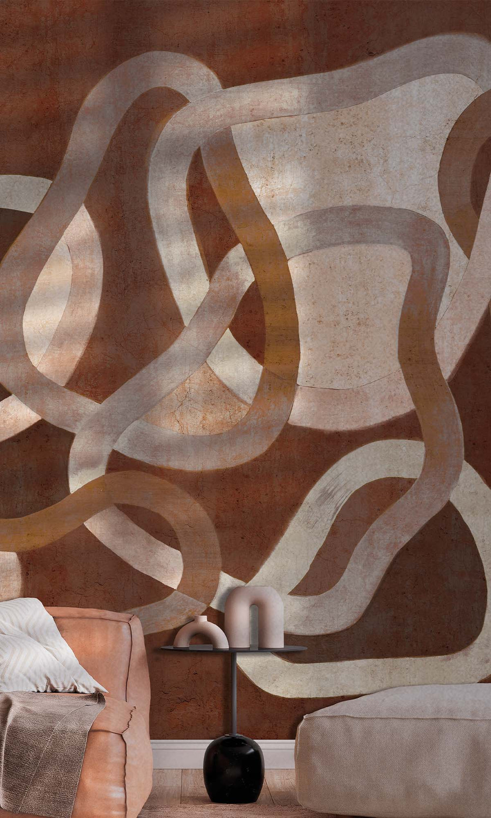 Earth  Geometric Abstract Residential Mural RM9105
