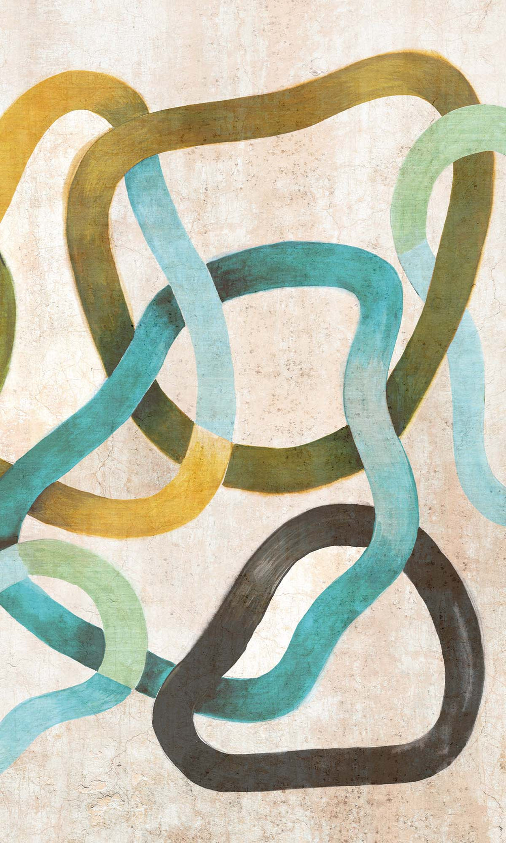 Atlantique Geometric Abstract Residential Mural RM9107