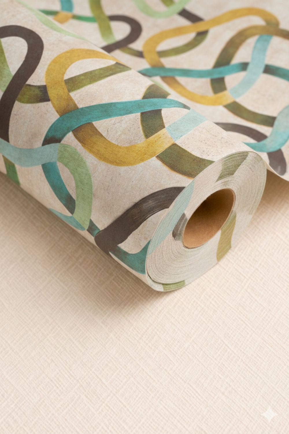 Atlantique Geometric Abstract Residential Mural RM9107