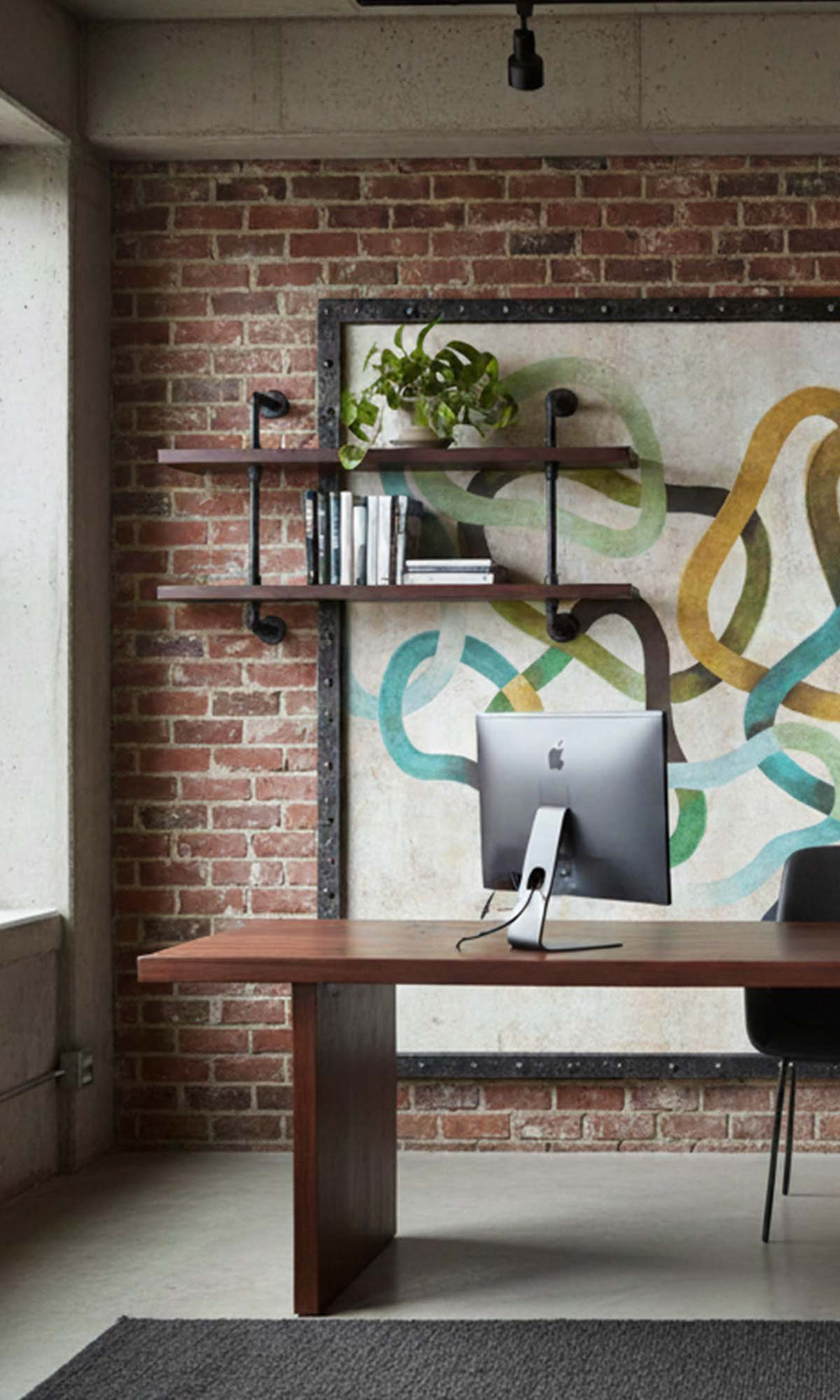 Atlantique Geometric Abstract Residential Mural RM9107