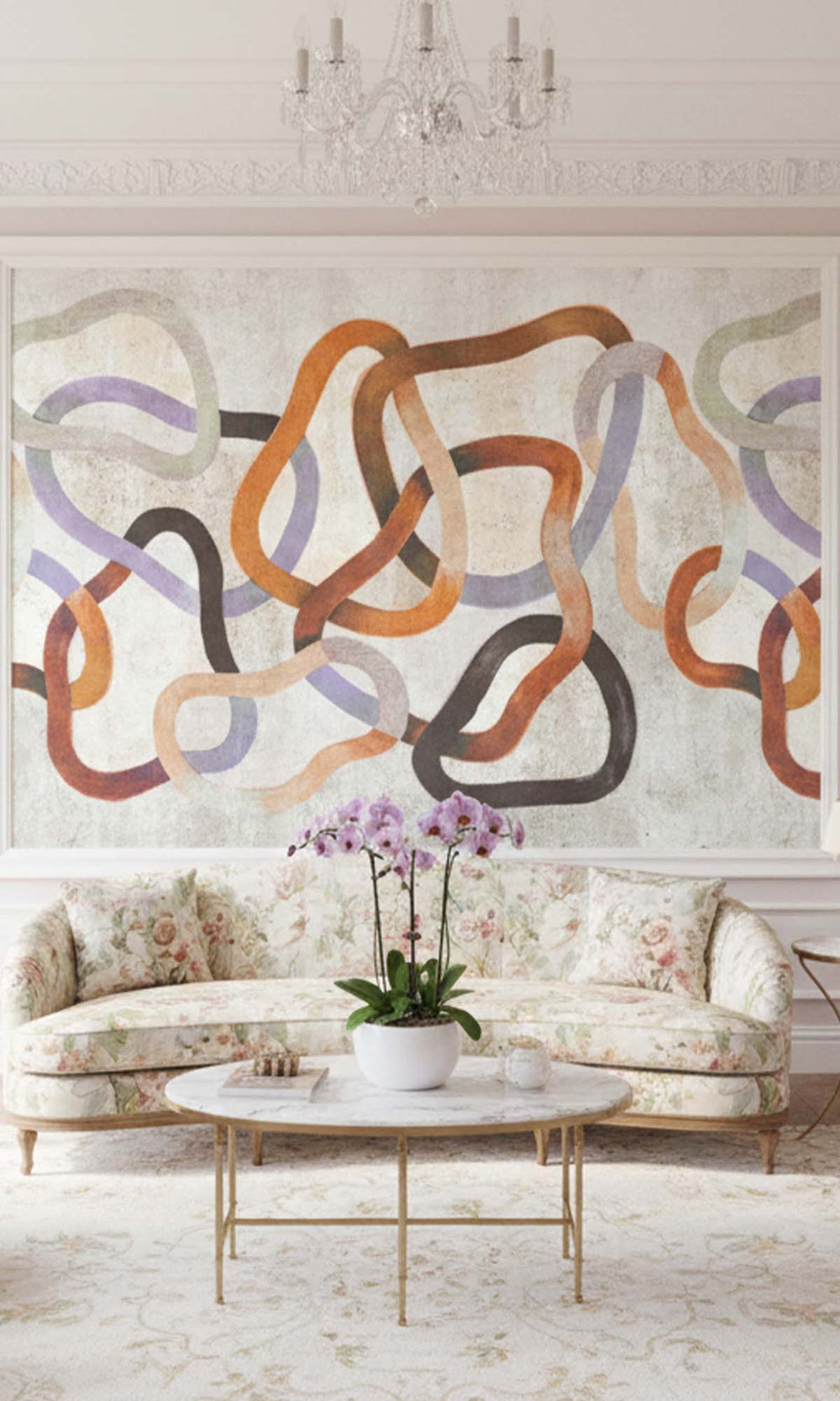 Terra  Geometric Abstract Residential Mural RM9108