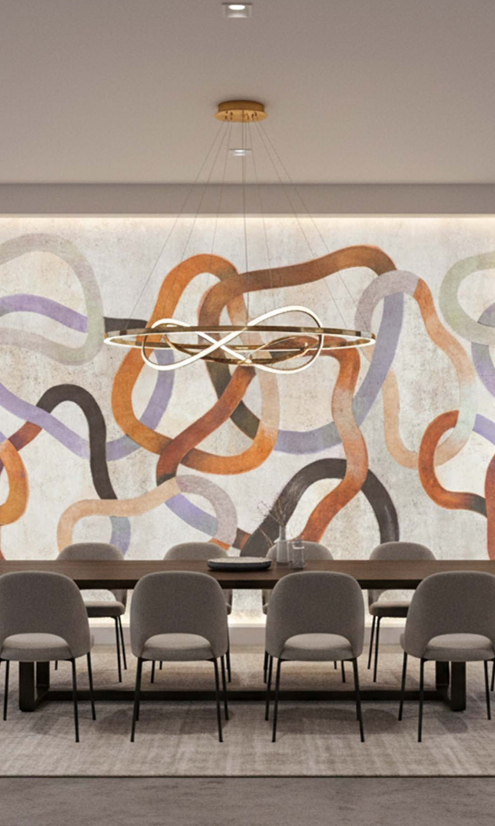Terra  Geometric Abstract Residential Mural RM9108