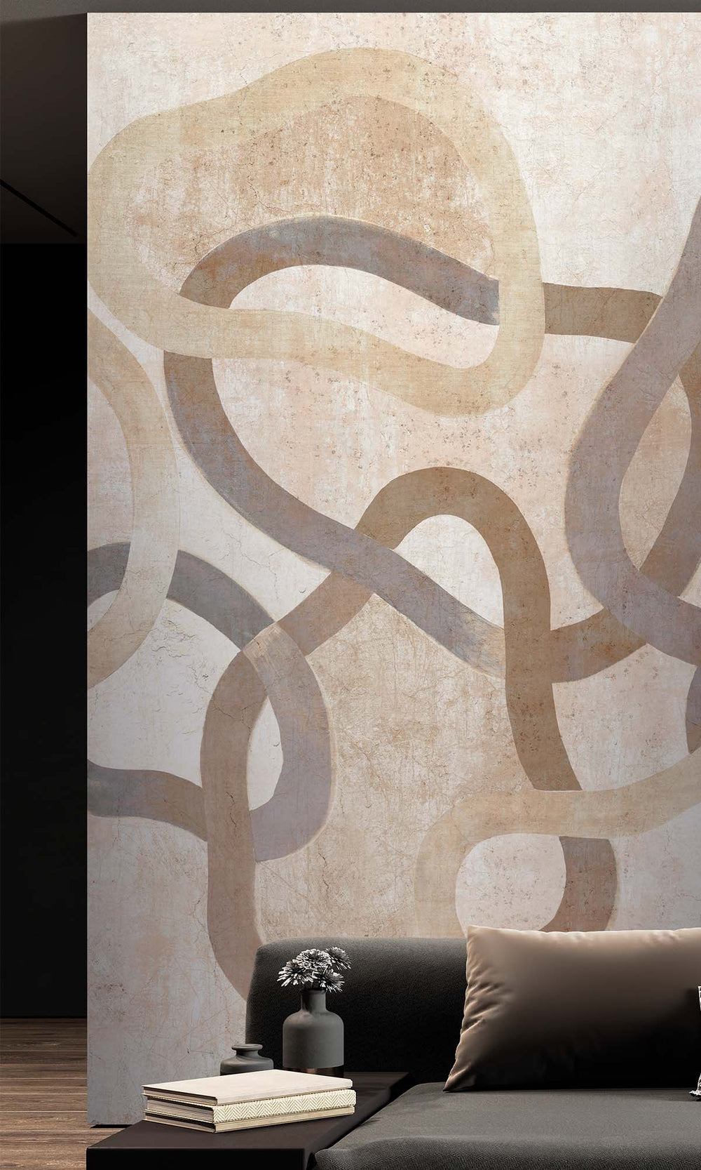 Sand  Geometric Abstract Residential Mural RM9109