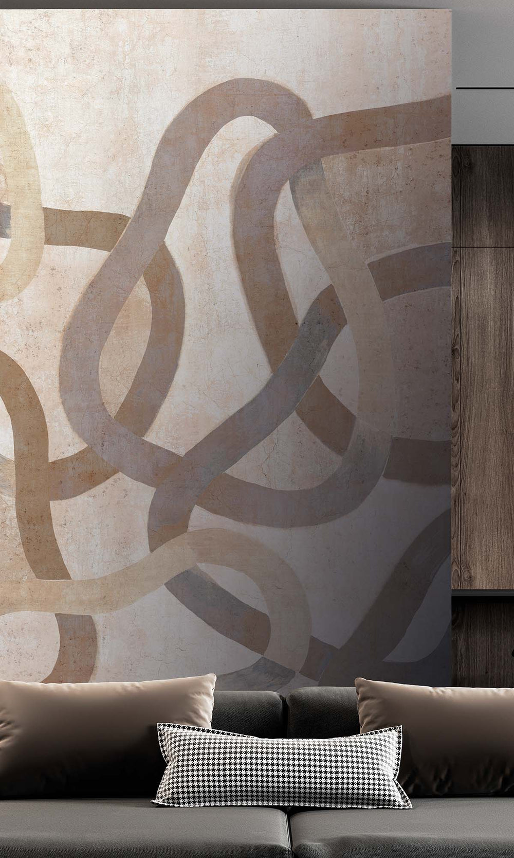 Sand  Geometric Abstract Residential Mural RM9109