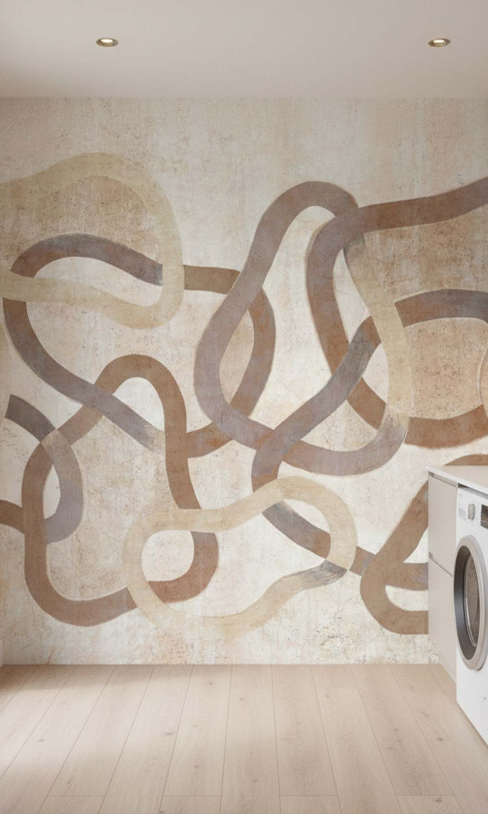 Sand  Geometric Abstract Residential Mural RM9109