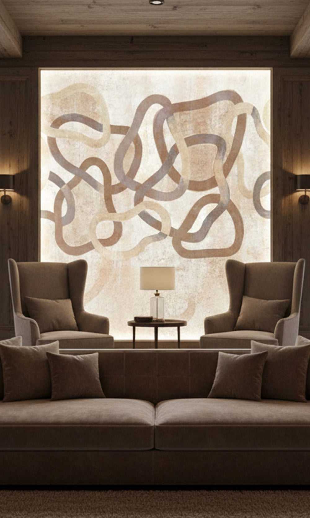Sand  Geometric Abstract Residential Mural RM9109