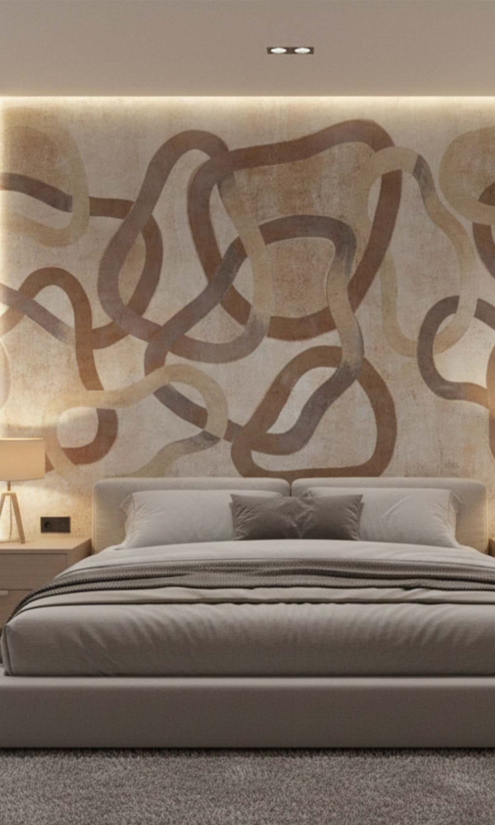 Sand  Geometric Abstract Residential Mural RM9109