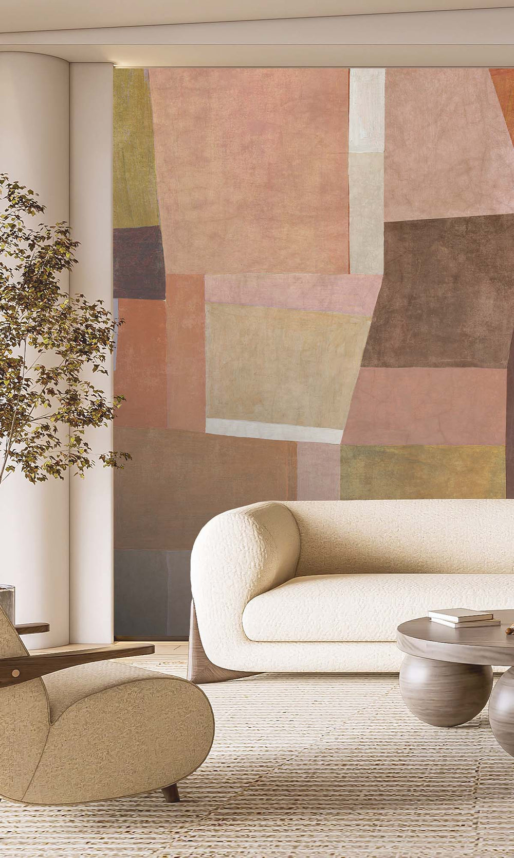 Multi Geometric Collage Residential Mural RM9110
