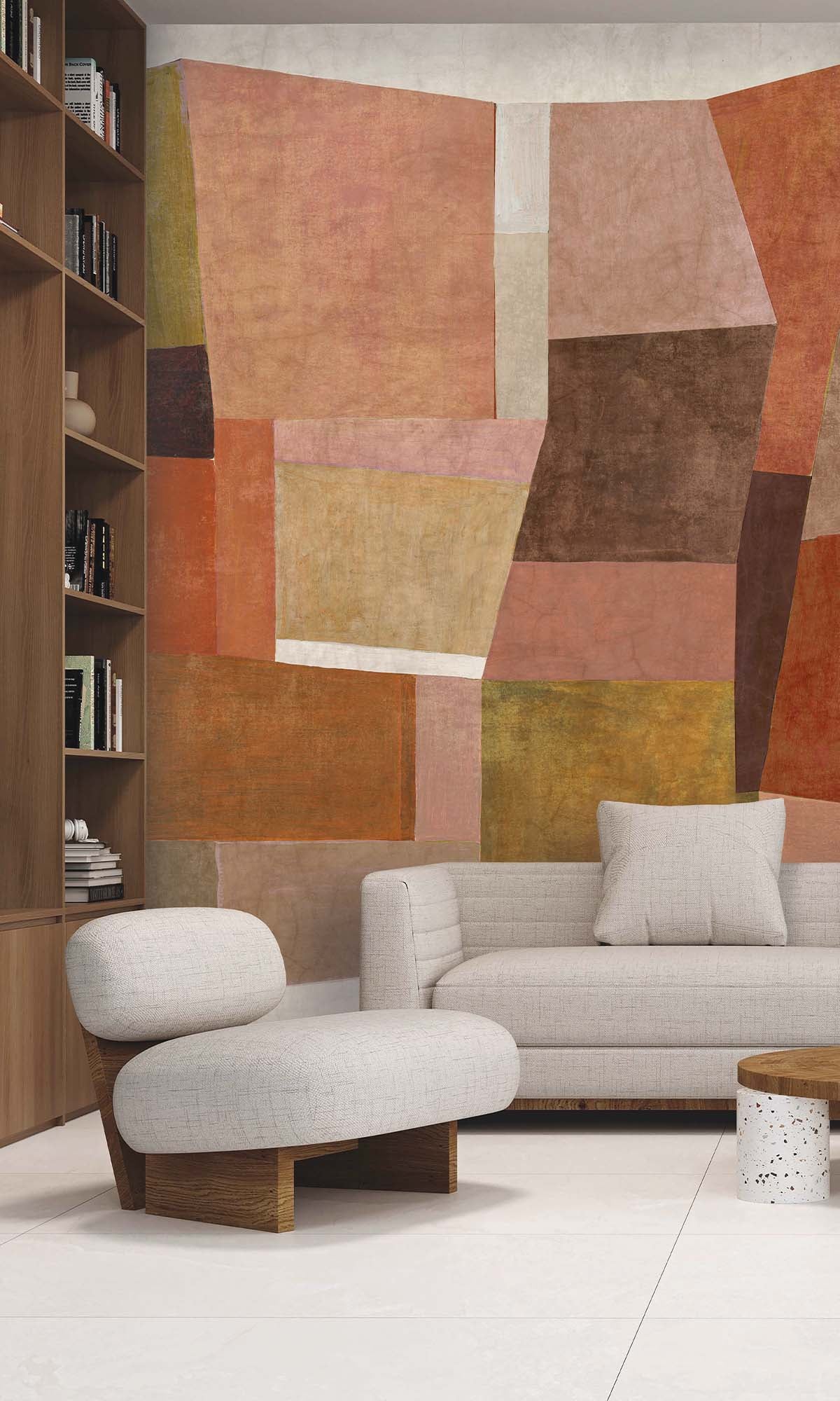 Multi Geometric Collage Residential Mural RM9110