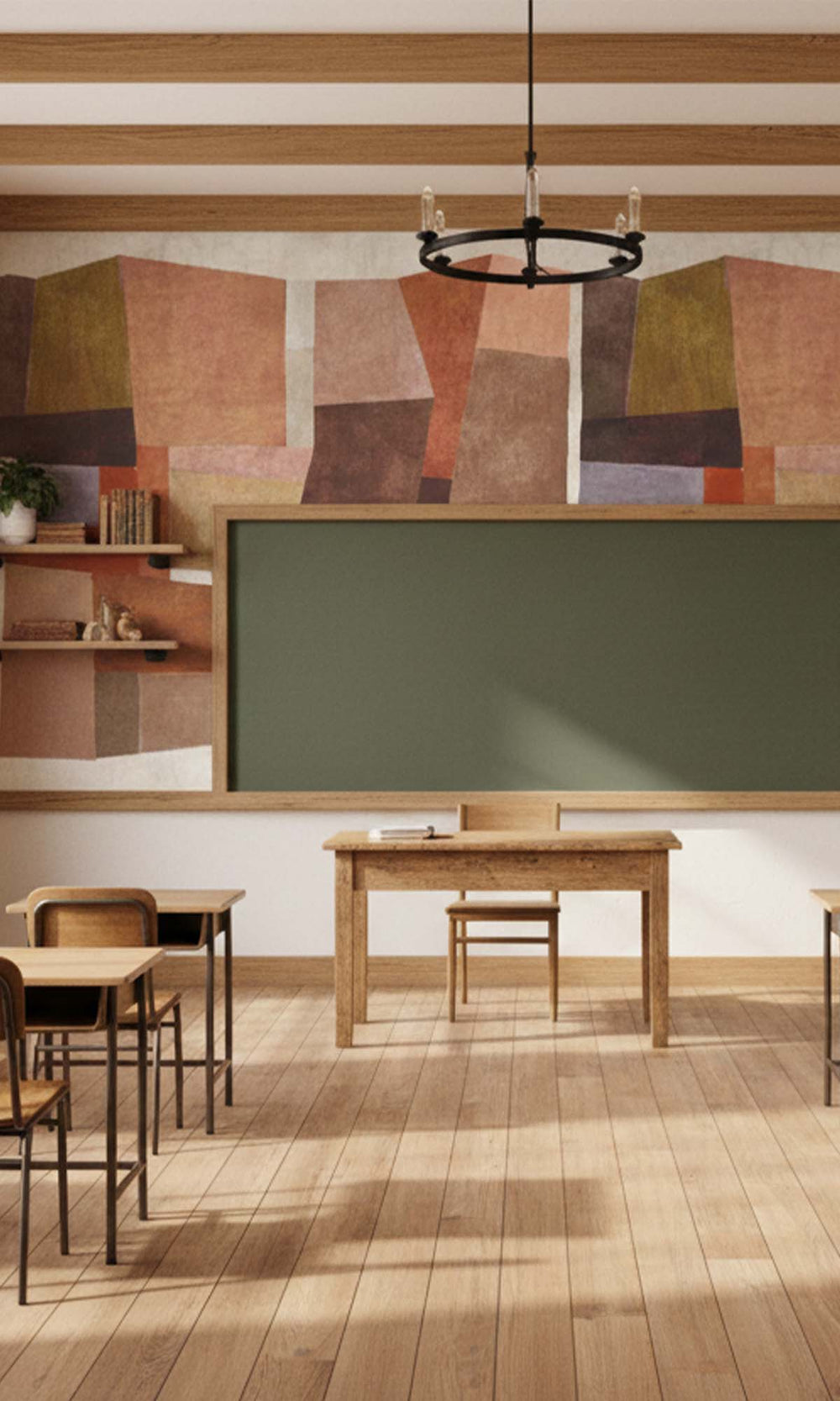 Multi Geometric Collage Residential Mural RM9110