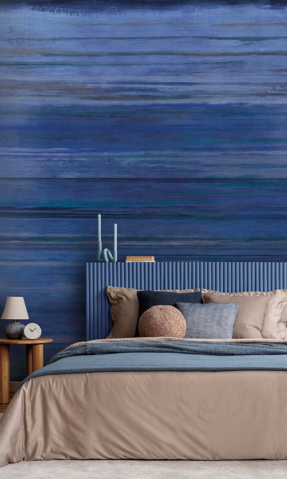 Indigo  Horizontal Ombre Residential Mural RM9114