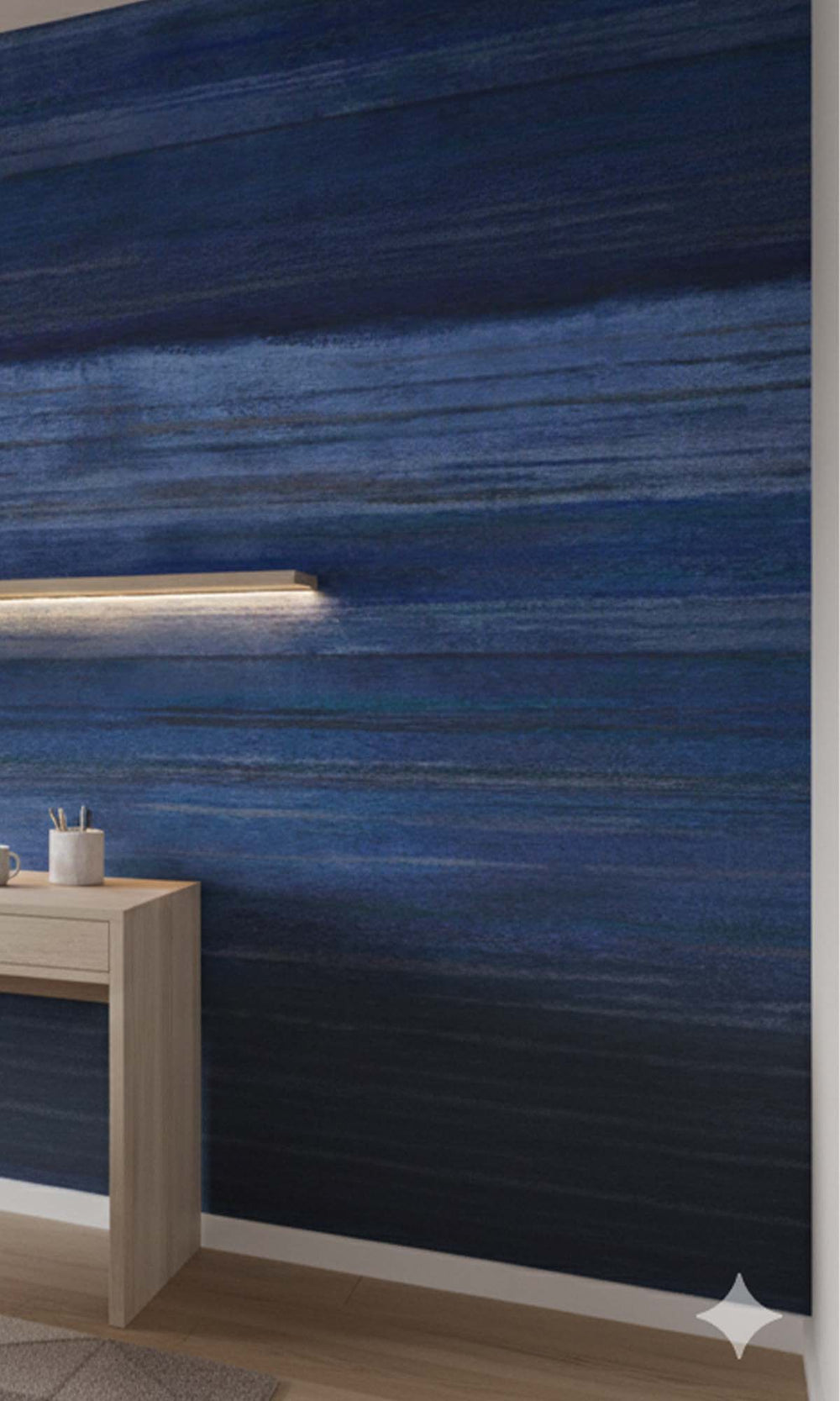Indigo  Horizontal Ombre Residential Mural RM9114