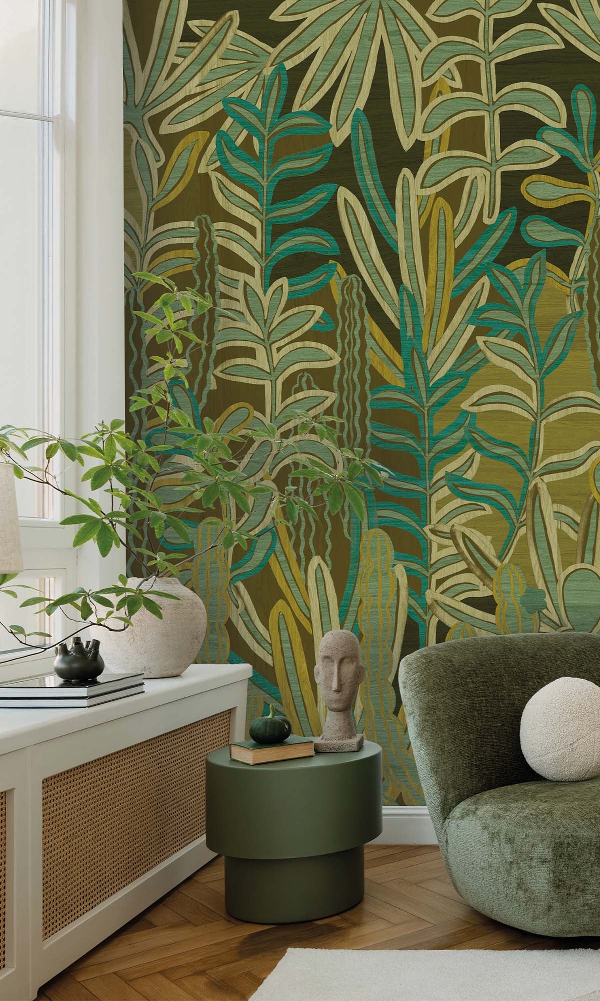 Spring Aquatic Forest Residential Mural RM9116